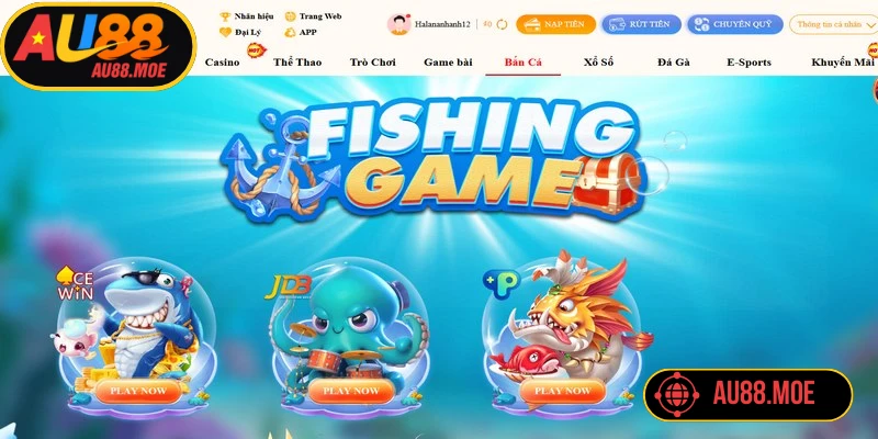 Bắn cá AU88 đang trở thành lựa chọn hàng đầu nhờ lối chơi sinh động