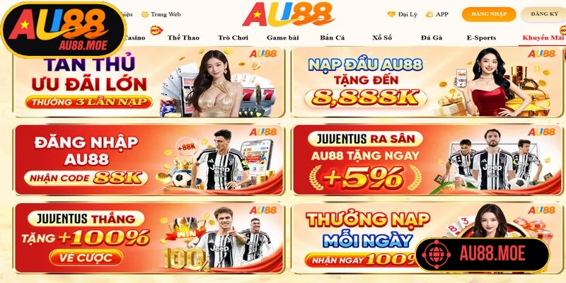 AU88 xây dựng CTKM theo từng nhóm game, tạo sự linh hoạt cho mọi acc